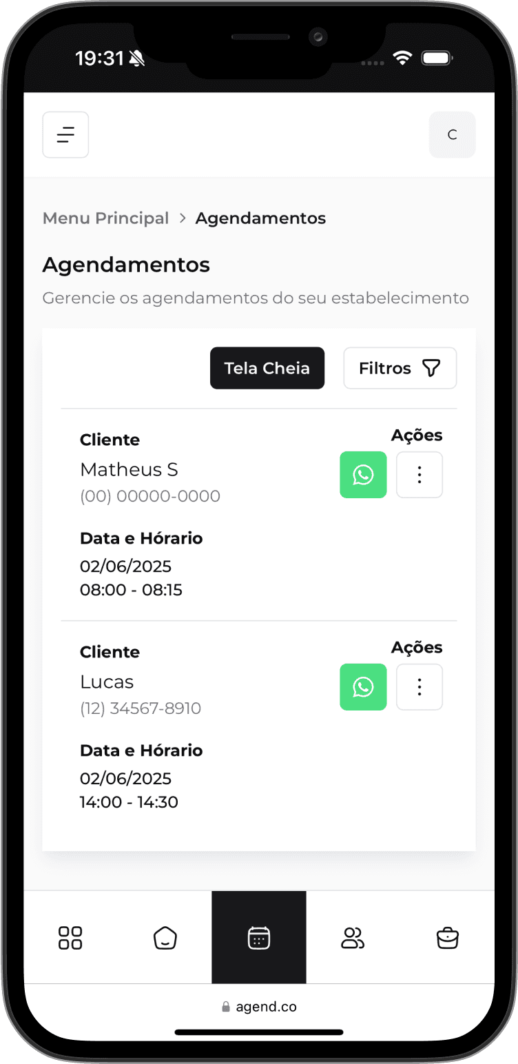 Gerenciar de Agendamentos